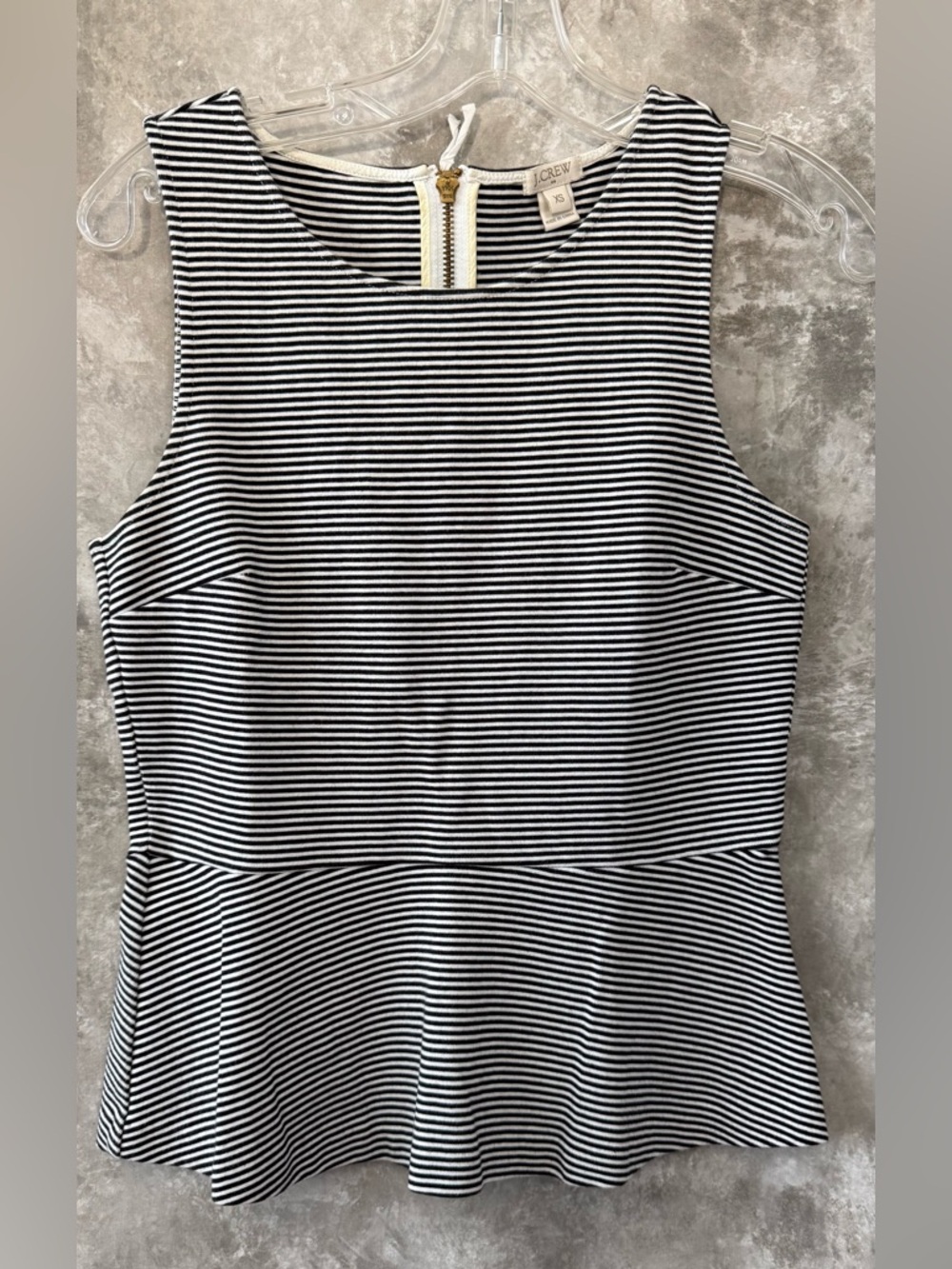 J. Crew Black & White Striped Shell Top (Love 19)